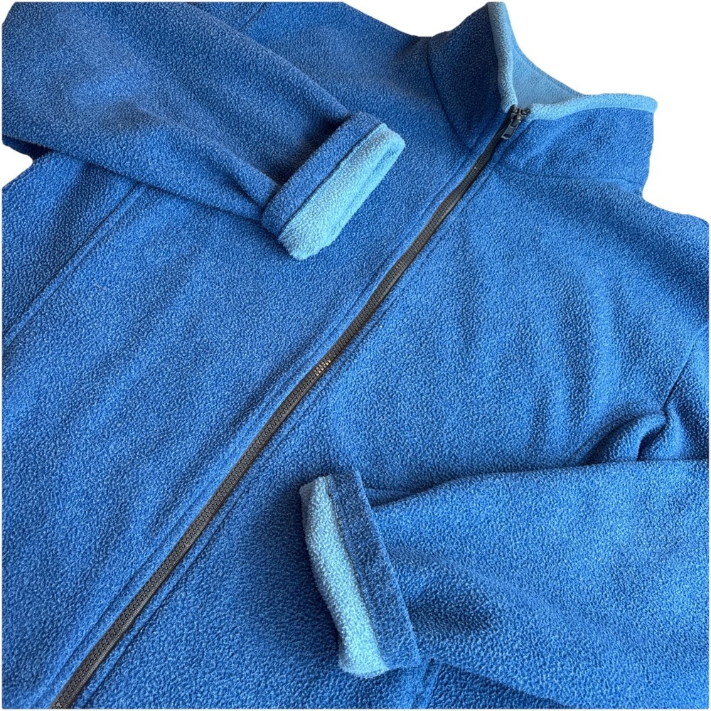 VINTAGE Cabela's Jacket Adult Medium Blue Full Zip Fleece Sweater Sweatshirt USA